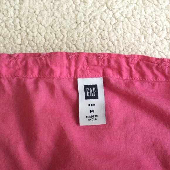 GAP Y2K Tiered Eyelet Embroidered Peasant Skirt Pink - Sz Medium - Picture 12 of 13